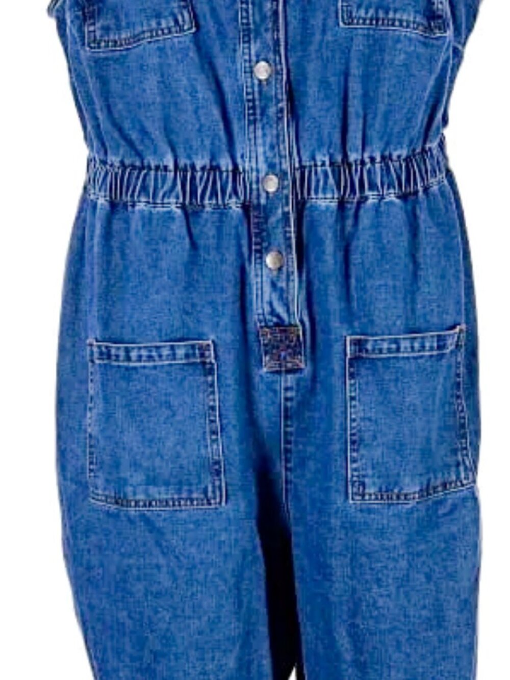 Lucy & Yak Juni Jumpsuit Denim Mid Wash Blue UK24/US20 Organic Cotton - Picture 3 of 4